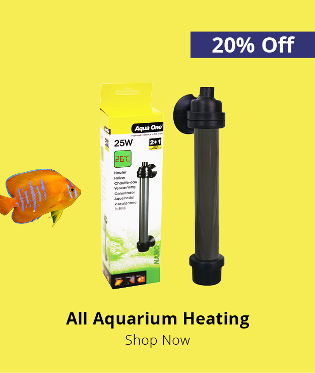 20% off all aquarium heating