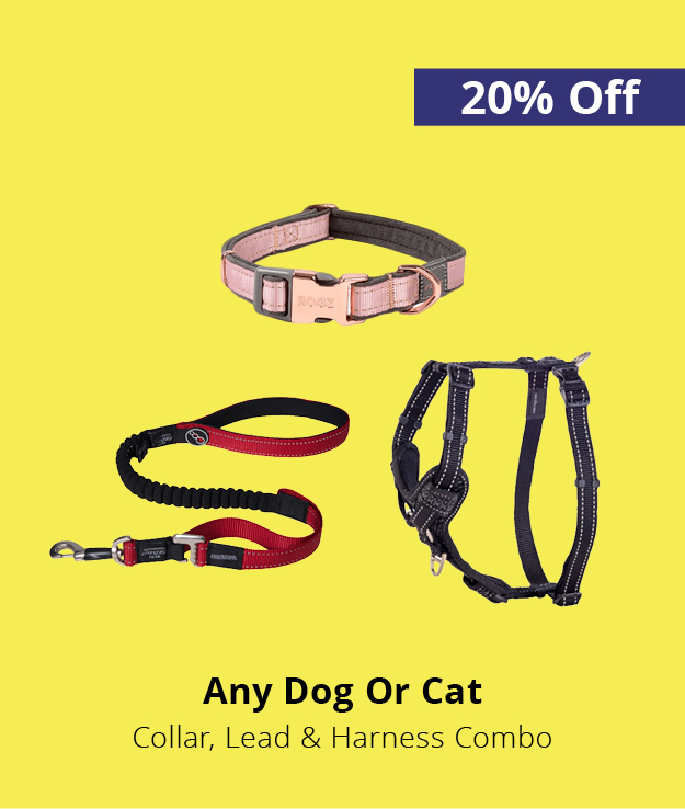 20% off any 2 collars, leads or harnesses