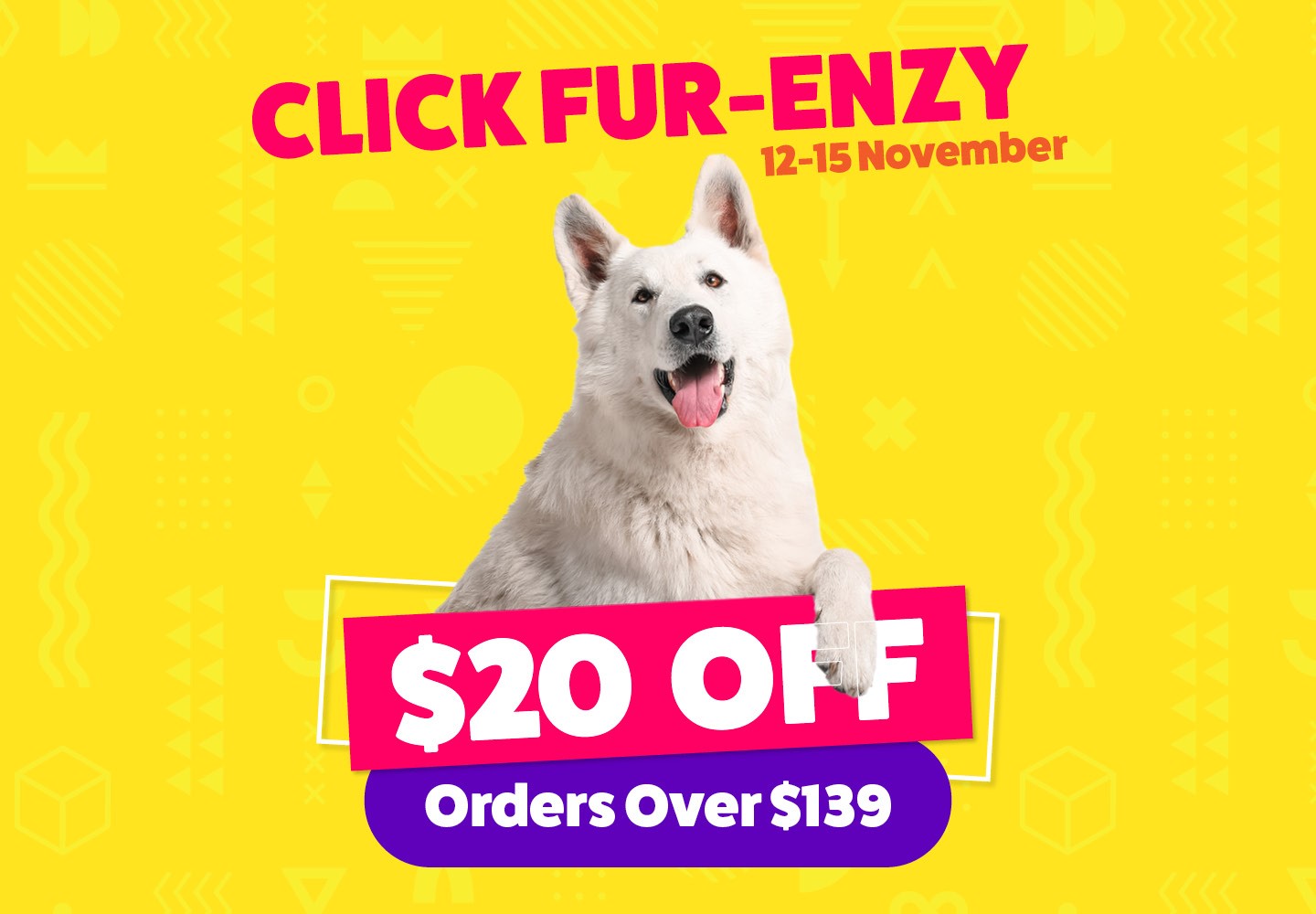 Click FurEnzy $20 off all orders over $139