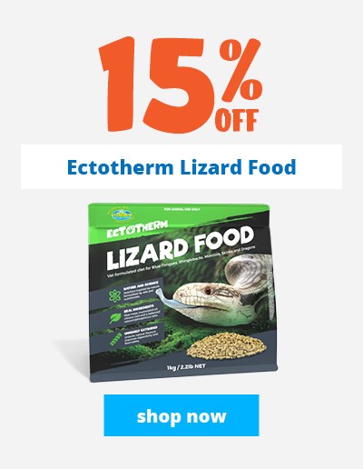 15% off ectotherm dry lizard food