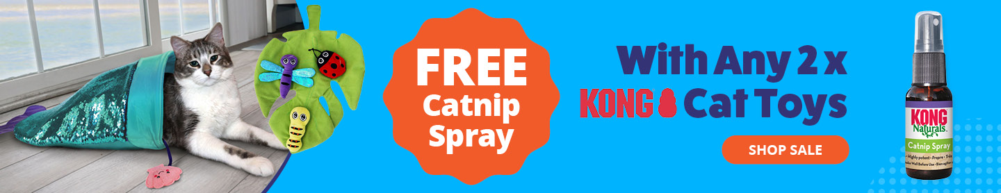 Any 2 Kong Cat Toys Get Free Catnip Spray