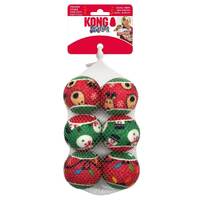 KONG Holiday Squeaker Dog Balls Medium 6 pack