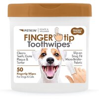 Petkin Dog Tooth Wipes Peanut Butter 50 Pack