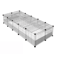 C&C Guinea Pig Cage 2x5 with Lid Kit Black & White