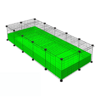 C&C Guinea Pig Cage 2x5 with Lid Kit Black & Lime