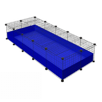 C&C Guinea Pig Cage 2x5 with Lid Kit Black & Blue