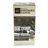 Zeez Disposable Dog Diapers Large 12 Pack