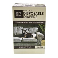 Zeez Disposable Dog Diapers Extra Large 12 Pack