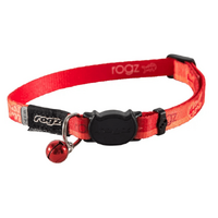 Rogz Kiddycat Safeloc Cat Collar Orange Tango Fishbones