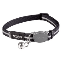 Rogz Alleycat Safety Release Cat Collar Black Extra Small