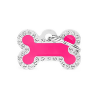 My Family Glam Bone Dog Tag Pink Small