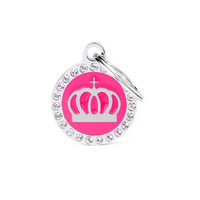 My Family Glam Crown Dog Tag Pink 
