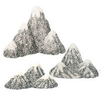 Snow Topped Mountain Aquarium Ornament Medium