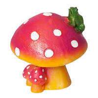 Mushroom with Toad Aquarium Ornament