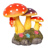 Cluster of Mushrooms Rock Aquarium Ornament