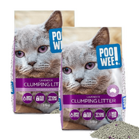 PooWee Lavender Clumping Cat Litter 2x 15kg