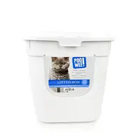 PooWee Top Entry Cat Litter Tray White