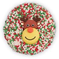 Kazoo Christmas Reindeer Cookie with Sprinkles