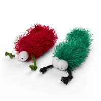 Kazoo Kitty Christmas Fuzzy Caterpillar Cat Toy 2 Pack