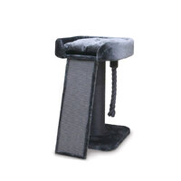 Kazoo High Bed Cat Scratcher With Ramp Charcoal