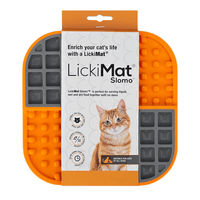 LickiMat Slomo Cat Feeder Orange