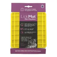 LickiMat Playdate Tuff Mini Dog Slow Feeder Yellow