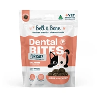 Bell & Bone Adult Cat Dental Bites Salmon with Charcoal 80g